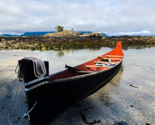 canoe on the beach